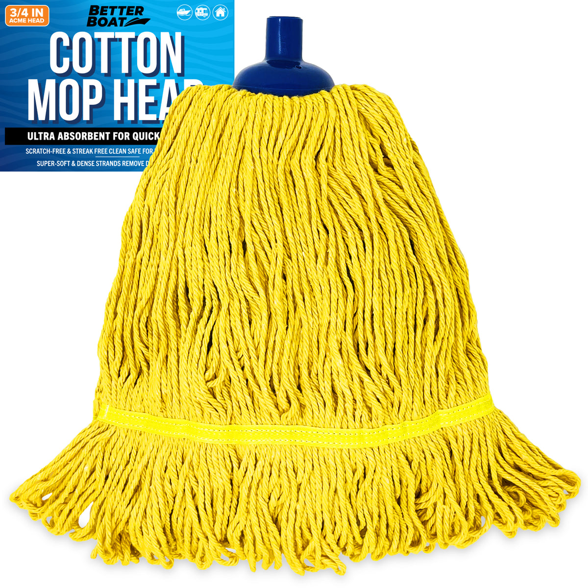 Boat Microfiber ScrewOn Mop Head Microfiber Mop Better Boat