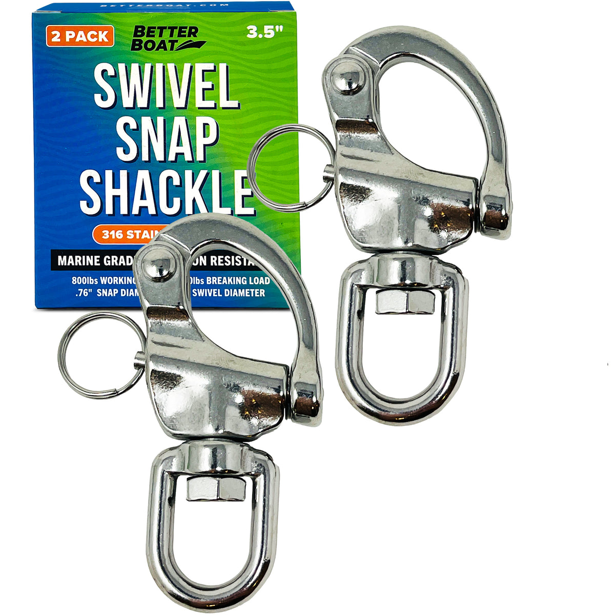 Stainless Steel Swivel Snap Shackle With Jaw Head | Rigging