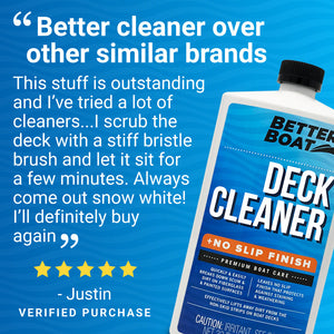 deck cleaner for foam and non slip boat deck surface