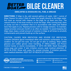 Bilge Cleaner Concentrate Back Label