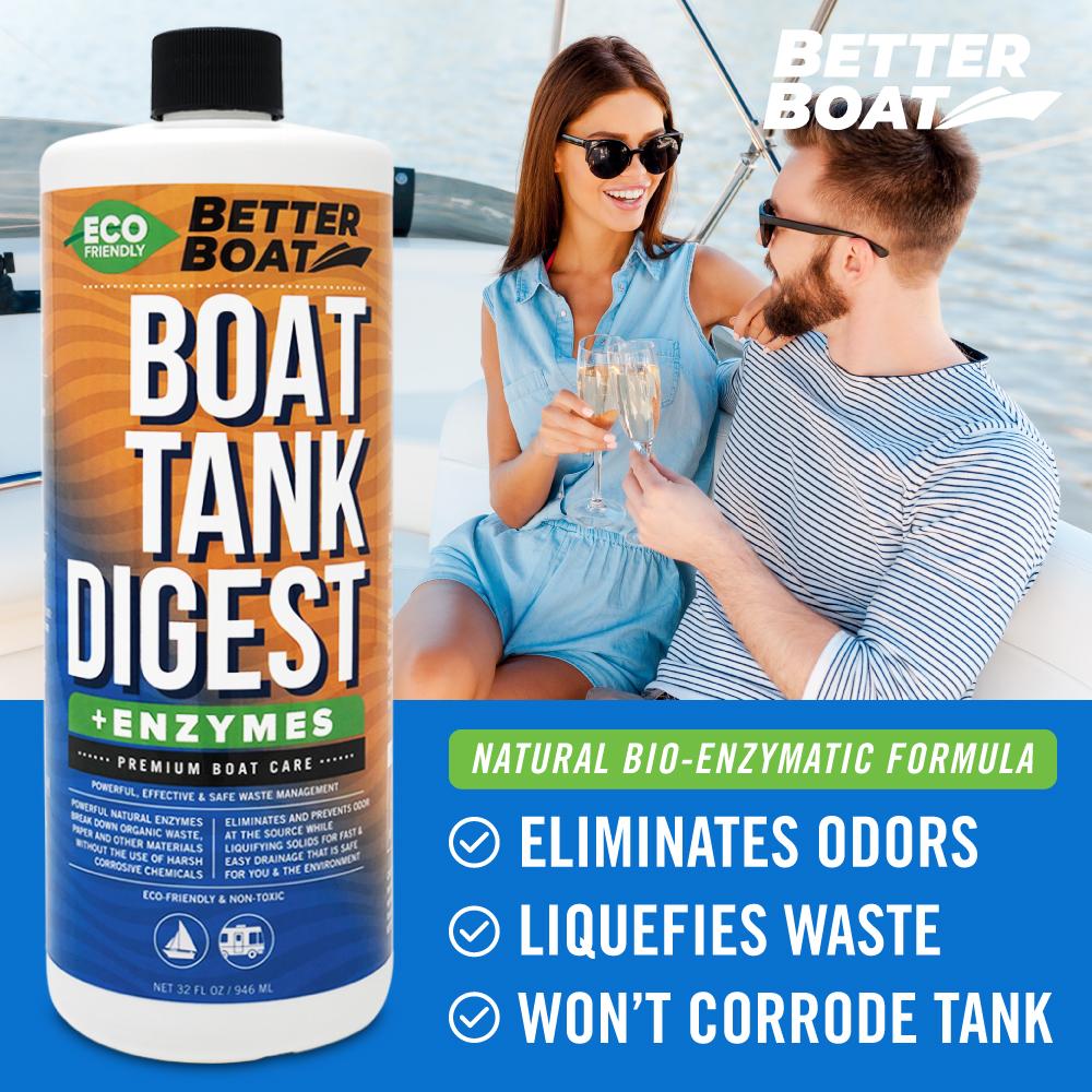 Marine Holding Tank Treatment: Enzymatic Black Water Digesting Liquid  Eliminates Tank Odor (17 oz) 