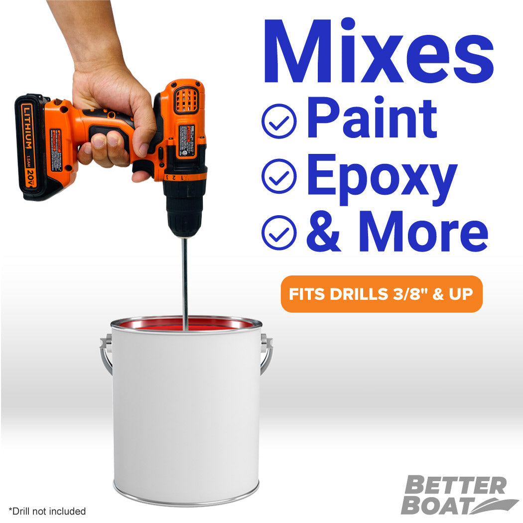 Paint Mixer & Epoxy Mixer Attachment With 1/4inch Hex Drill Chuck For Mixes  Epoxy Resin,,oil
