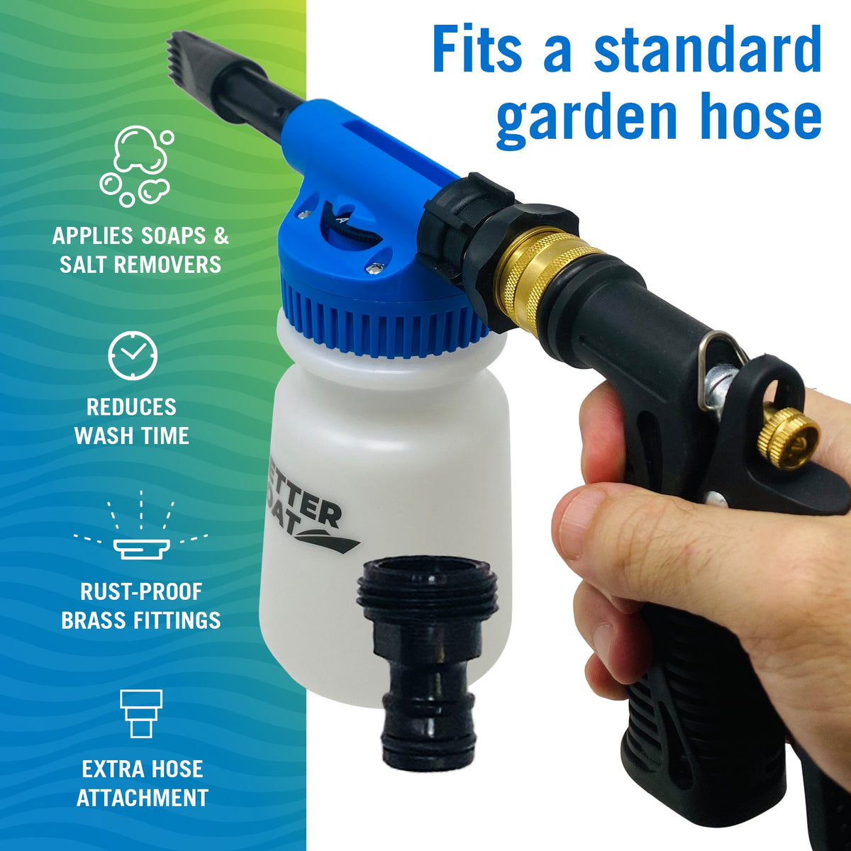 High Pressure Power Washer Wand Attach Directly to Garden Hose + Soap  Dispenser