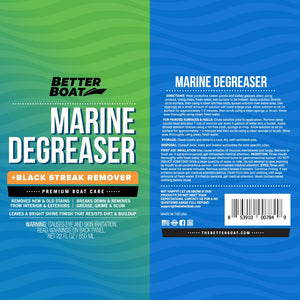 Marine Degreaser Black Streak Remover label