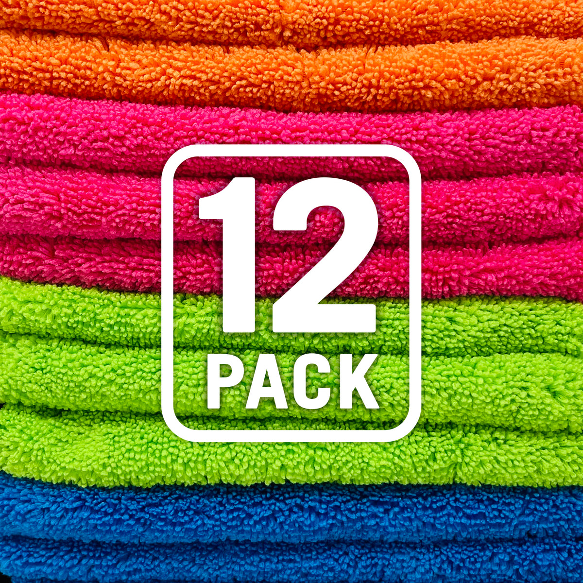 Microfiber Cleaning Cloth Rags (12 Pack) Towel Pack for Boats