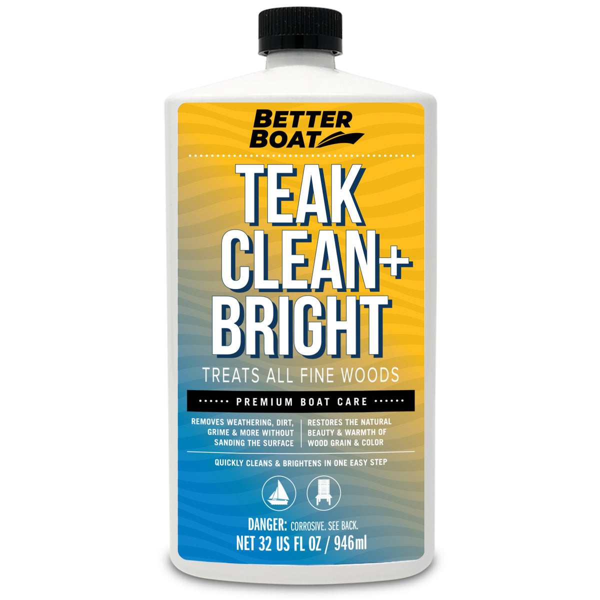 Teak Cleaner and Brightener Boat & Marine Wood Treatment Better Boat