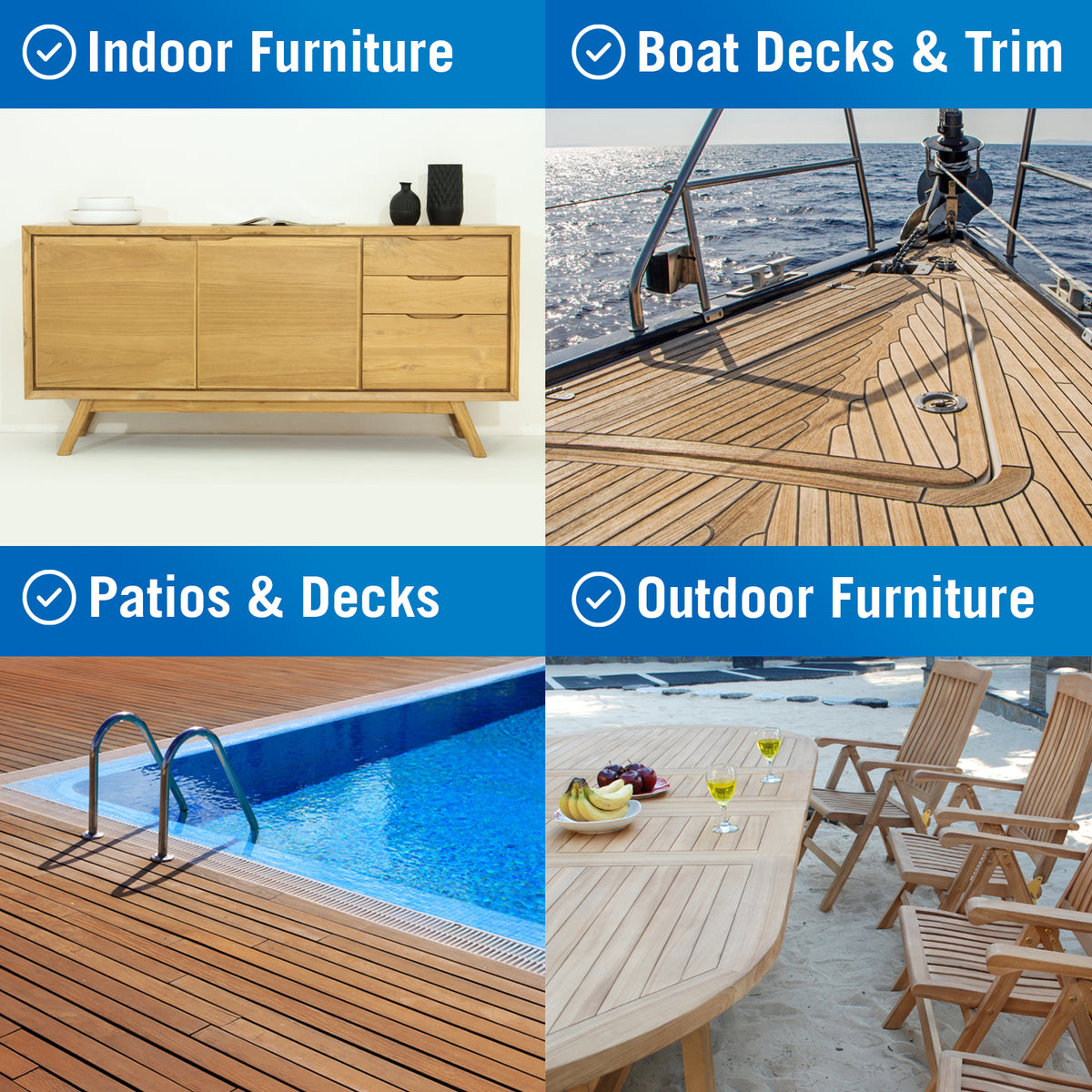 Teak Cleaner and Brightener Boat & Marine Wood Treatment Better Boat