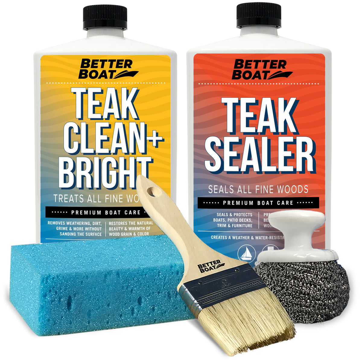 Teak Care & Restoration Kit Marine Teak Cleaning Products Better Boat