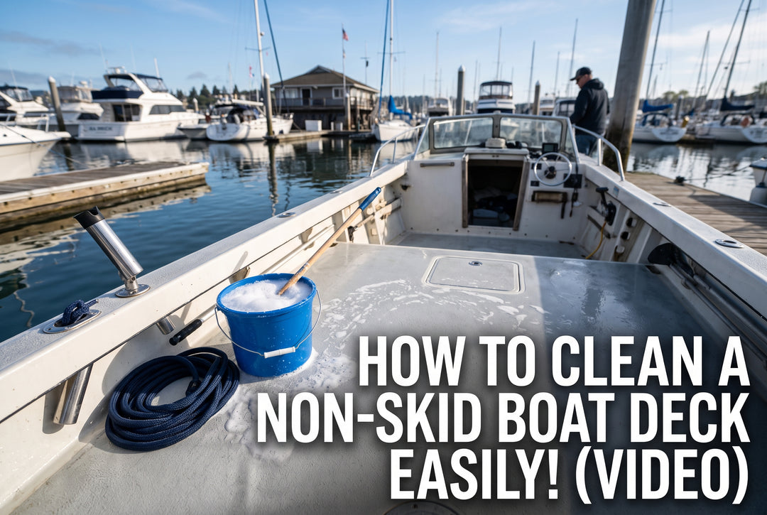 How to Clean a Non-Skid Boat Deck Easily VIDEO - boating photo