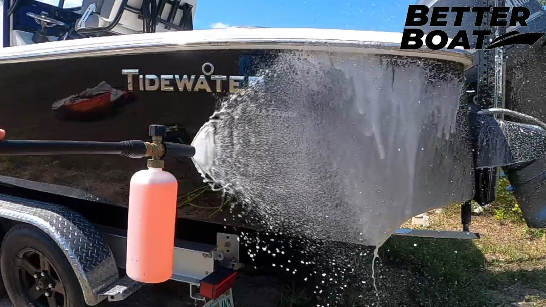 Check out this easy and fast way to wash your boat using better boat products!