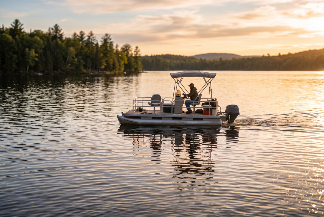 Narrow, Compact and Mini Pontoons The 9 Big Advantages of Small Pontoons - boating photo