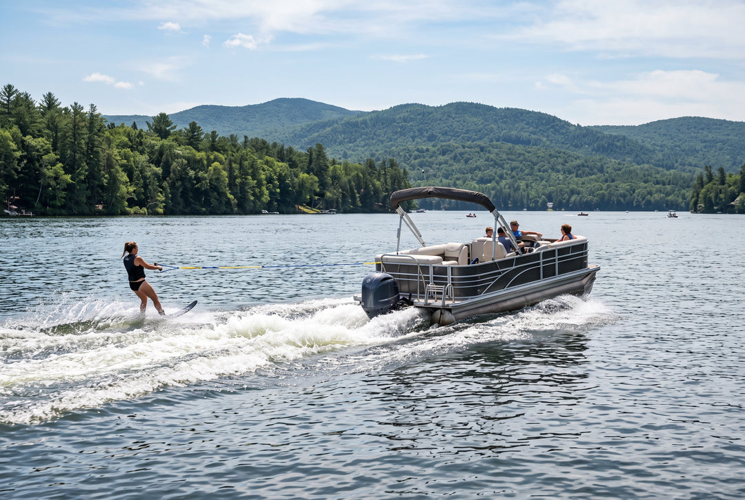 Can You Ski Behind a Pontoon Boat The Definitive Answer - scenic boating photo