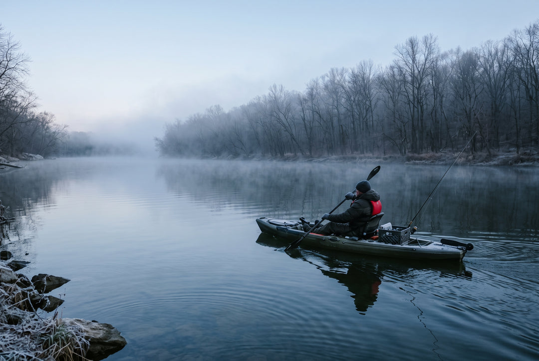 Cold Weather Kayak Fishing How to Prepare for One Heckuva Frigid Fishing Trip - boating photo