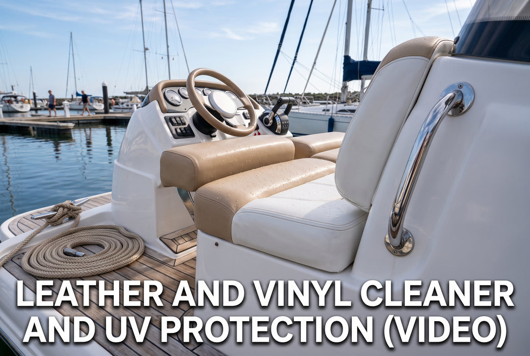 Leather and Vinyl Cleaner and UV Protection VIDEO - boating photo