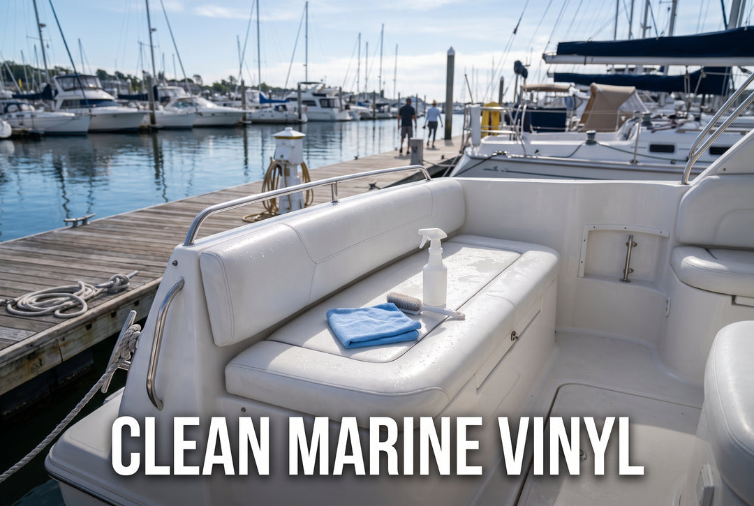 Cleaning Marine Vinyl Like a Pro - boating photo