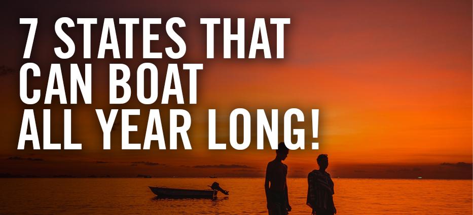 What states can you swim and boat every month and season of the year