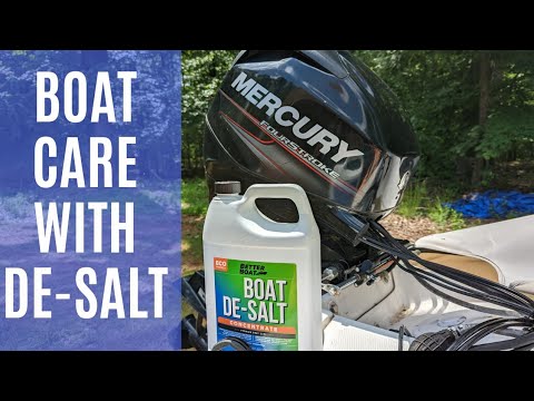 Post Saltwater Boat Maintenance Using Boat De-Salt