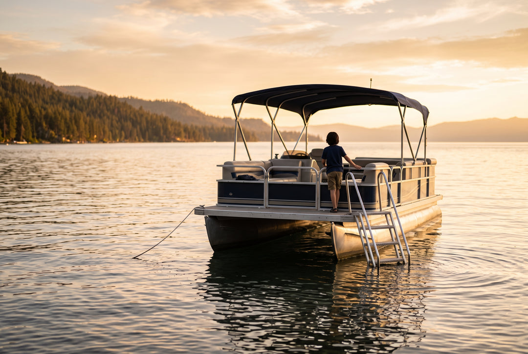 The Sturdiest and Safest Boat Ladders to Mount on Pontoons - boating photo