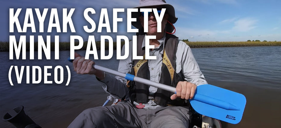 Kayak mini paddle and other safety equipment 