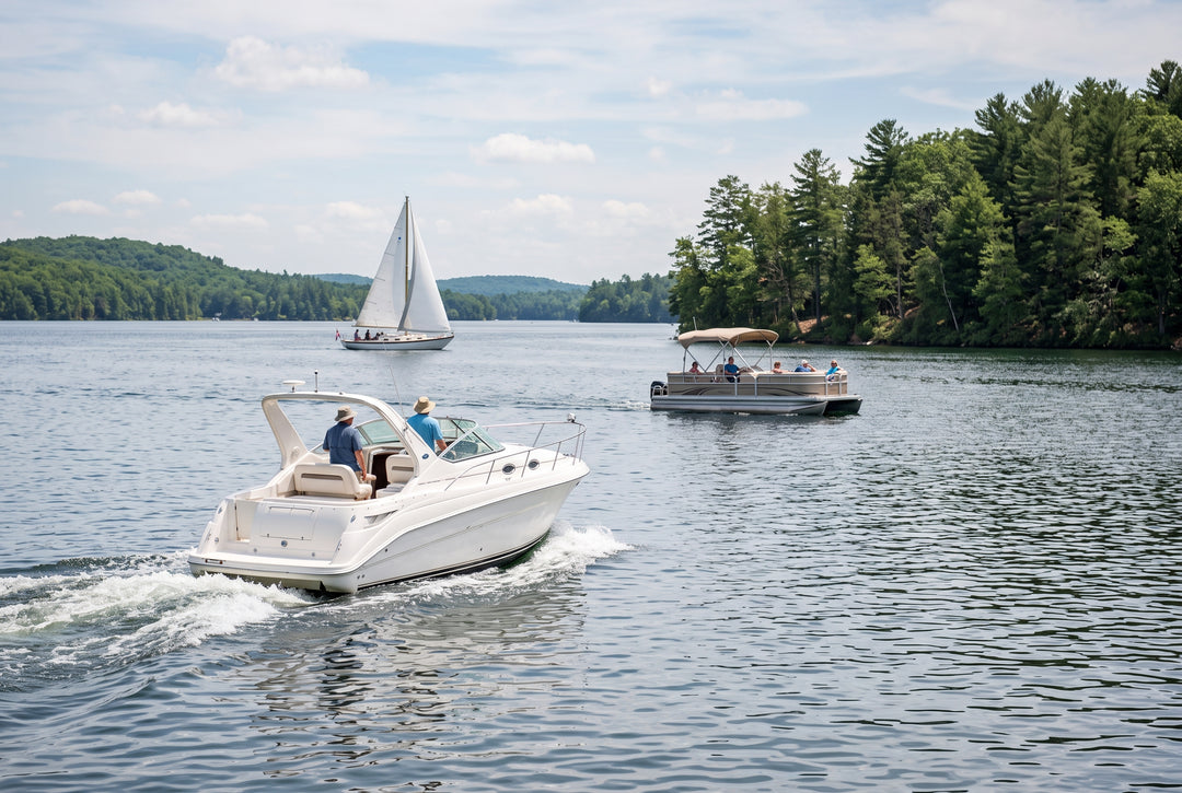Average Boat Speeds Pontoon, Cruiser and Sail Speed Examples - boating photo