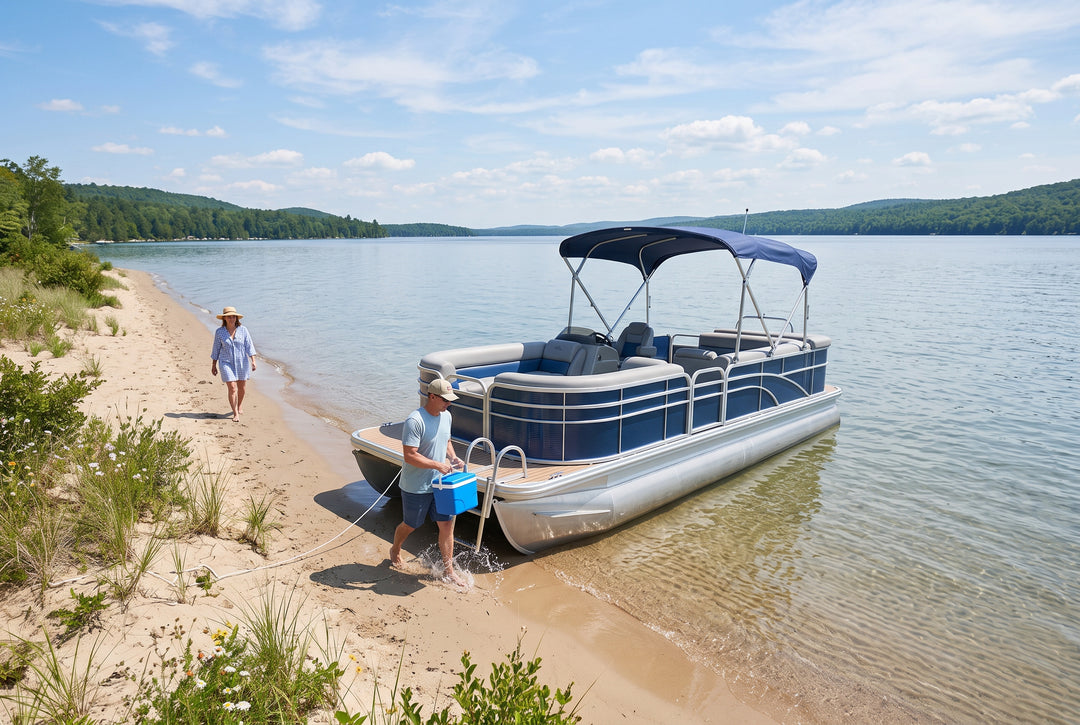 The 6 Steps for Smoothly Beaching a Pontoon Boat - boating photo