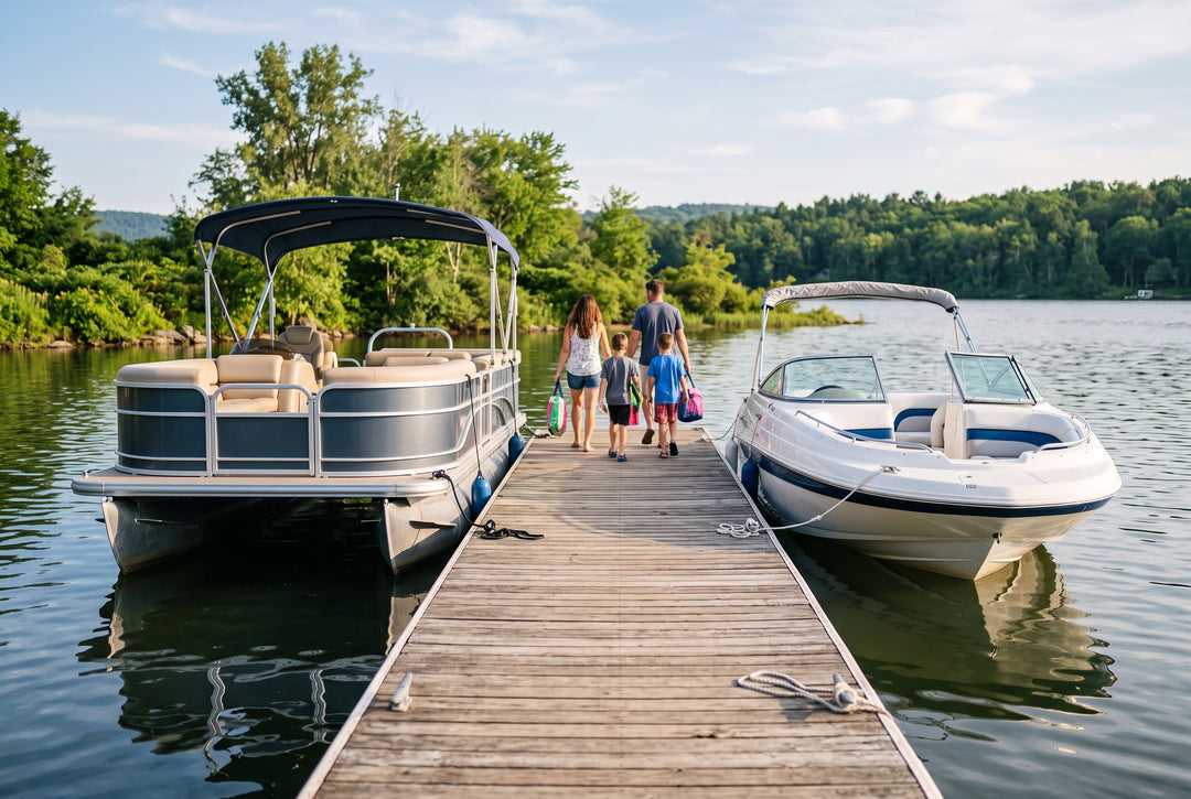 Pontoon or Deck Boat How They Compare in 4 Key Areas - boating photo