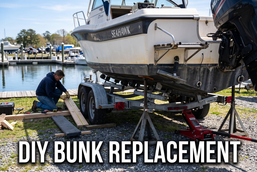 Replacing Trailer Bunks with Boat on Trailer Easy DIY Guide - boating photo