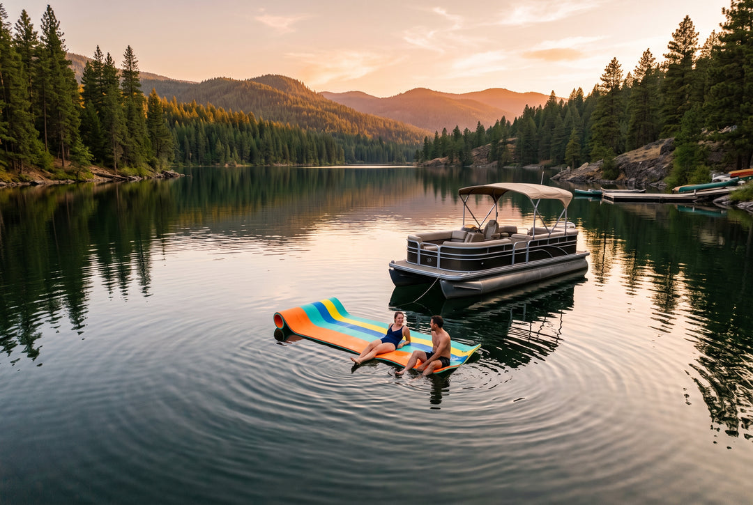 Unroll and Unwind With the Absolute Best Floating Water Mats - boating photo