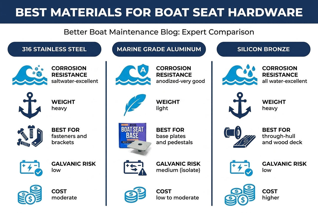 Best Materials for Boat Seat Hardware