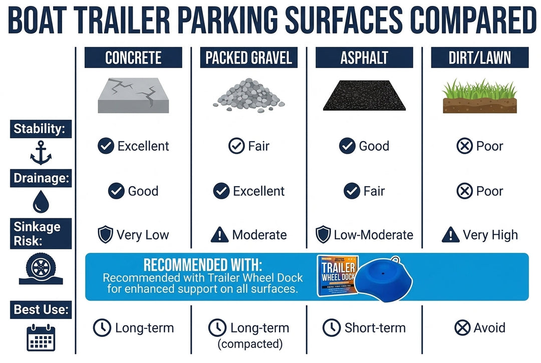 Best Surface to Park Boat Trailer On