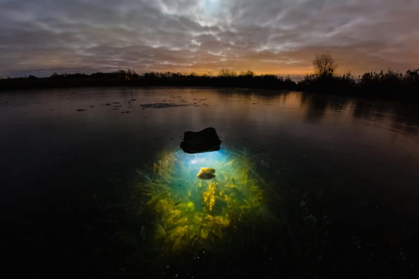 Bright Night Underwater Crappie Fishing Green Light for Dock