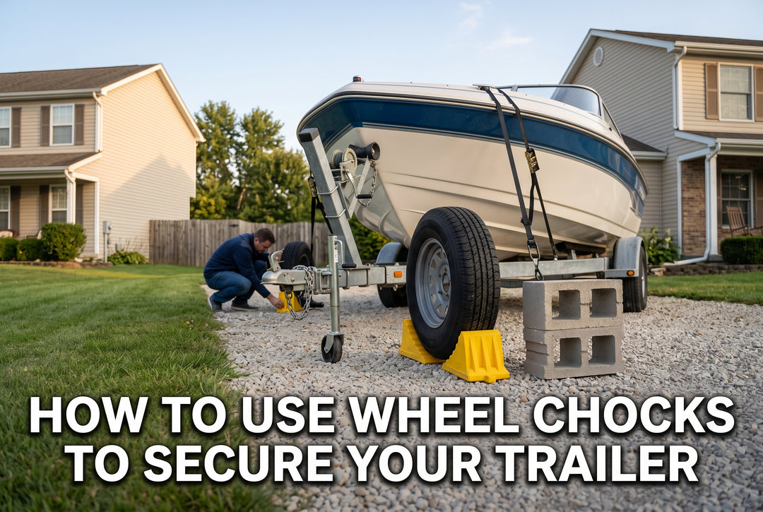 Wheel Chocks and Cinder Blocks  Storing Your Boat On A Trailer - boating photo