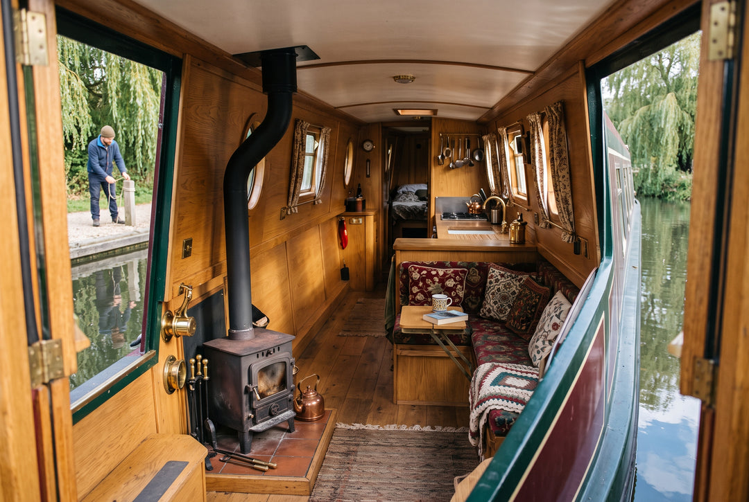 Come Aboard Traditional to Crazy Cool Narrowboat Interiors - scenic boating photo
