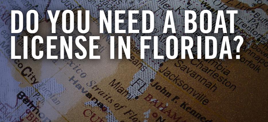 What are the boat license laws in the state of florida