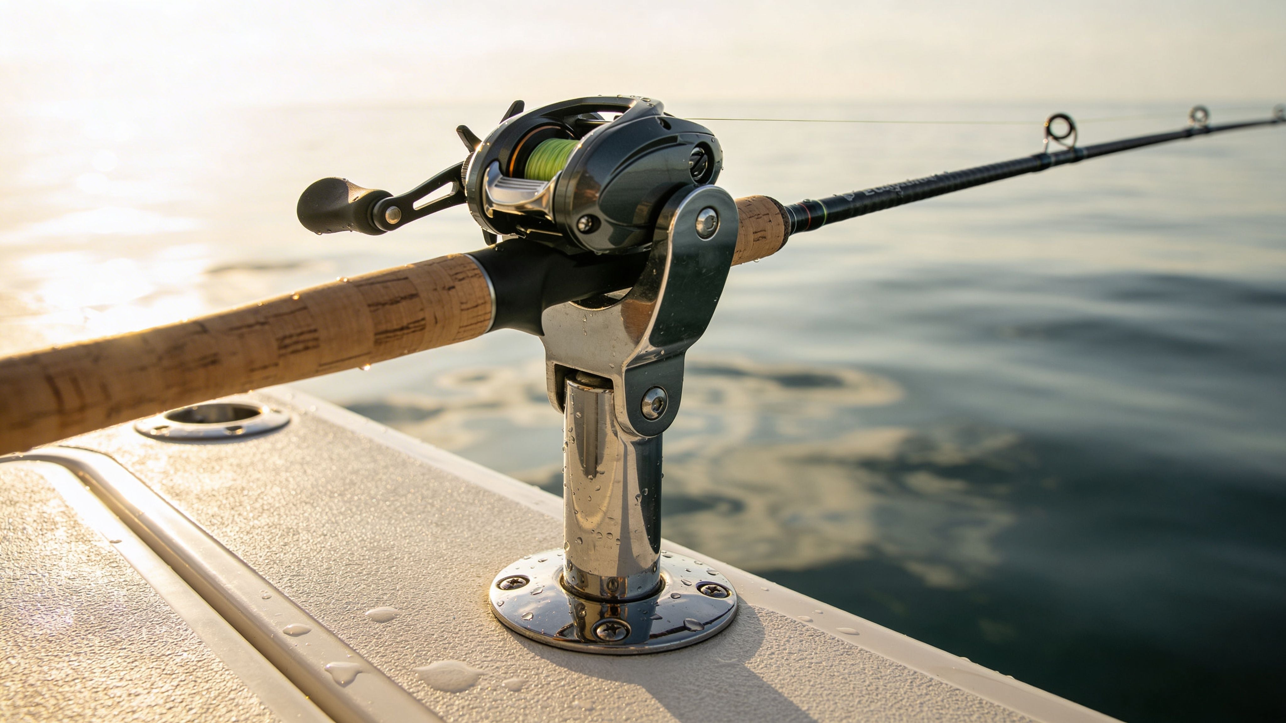 install fishing rod holder on boat RH5710 Casting Clamp On Fishing Rod Holder
