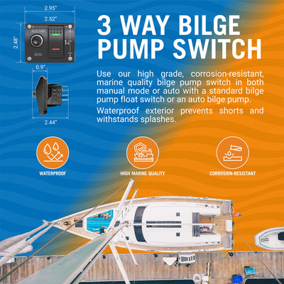 Load image into Gallery viewer, Bilge Pump Switch 3 Way