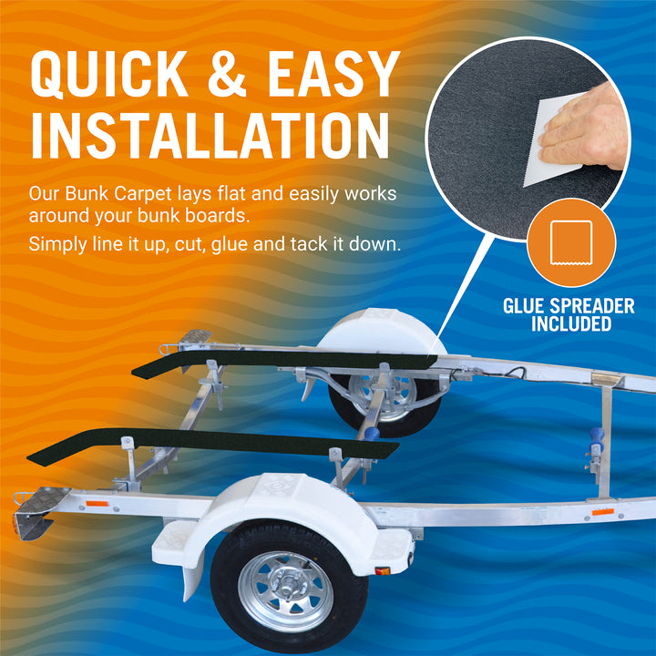Better Boat Boat Trailer Bunk Carpet for Bumpers shown in 03 BoatTrailerBunkCarpet 1