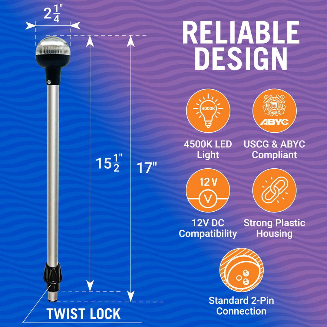 Boat Stern Lights LED Dome Design