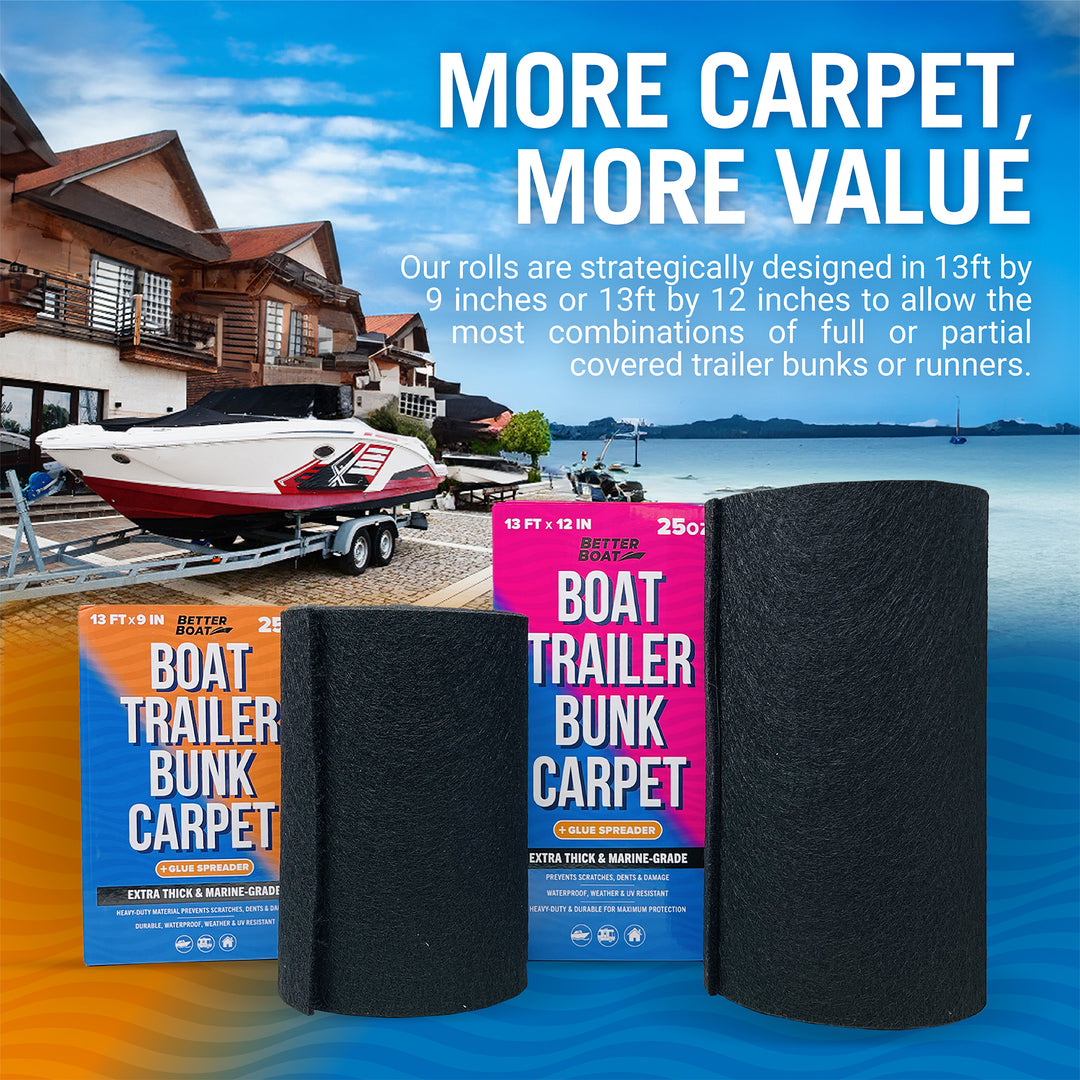 Better Boat Boat Trailer Bunk Carpet for Bumpers shown in 04 BoatTrailerBunkCarpet 1
