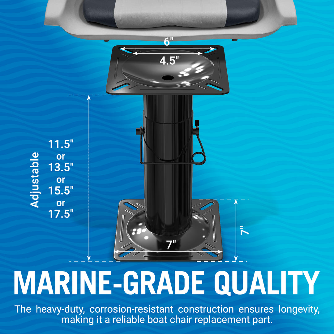 Better Boat Adjustable Boat Seat Pedestal Mount shown in ADJUSTABLEBOATSEATPEDESTAL 03 1