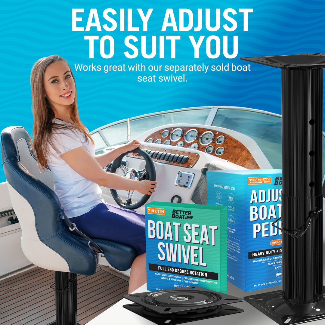 Better Boat Adjustable Boat Seat Pedestal Mount shown in ADJUSTABLEBOATSEATPEDESTAL 04 1