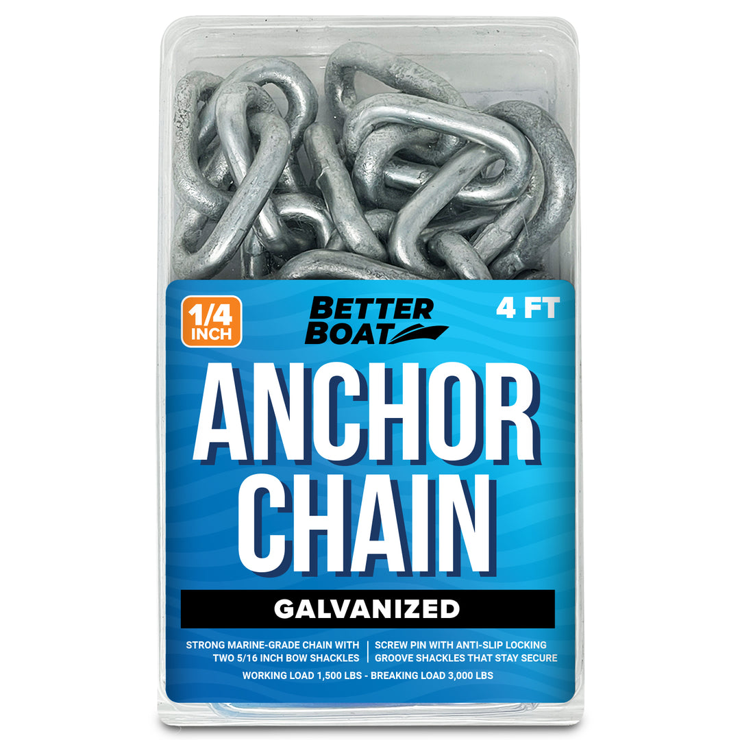 Better Boat Boat Anchor Chain shown in AnchorChainGalvanized1 4Primary
