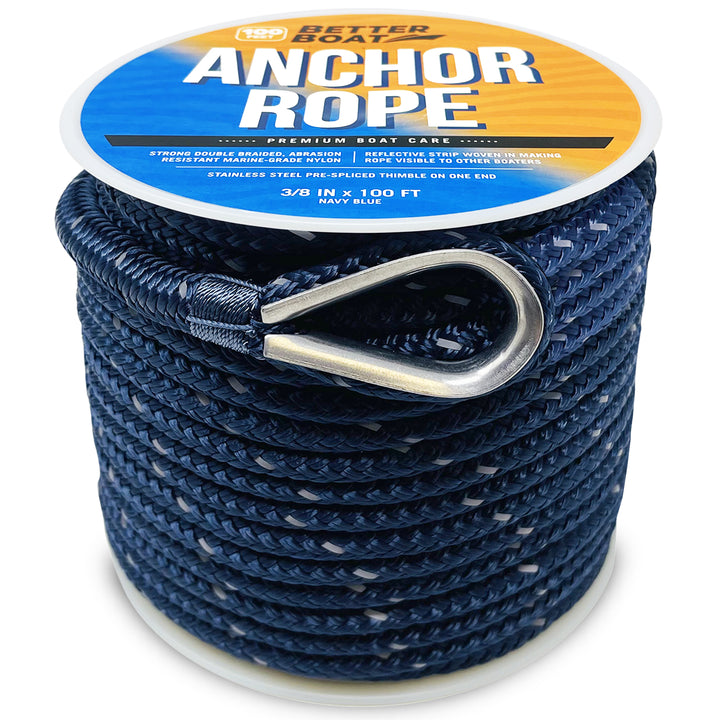 Better Boat Boat Anchor Lines | Anchor Rope shown in AnchorRopeNavyBluePrimary