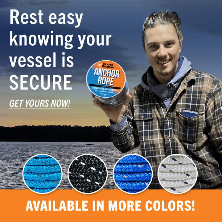 Better Boat Boat Anchor Lines | Anchor Rope shown in AnchorRopeNavyBlueSupp4