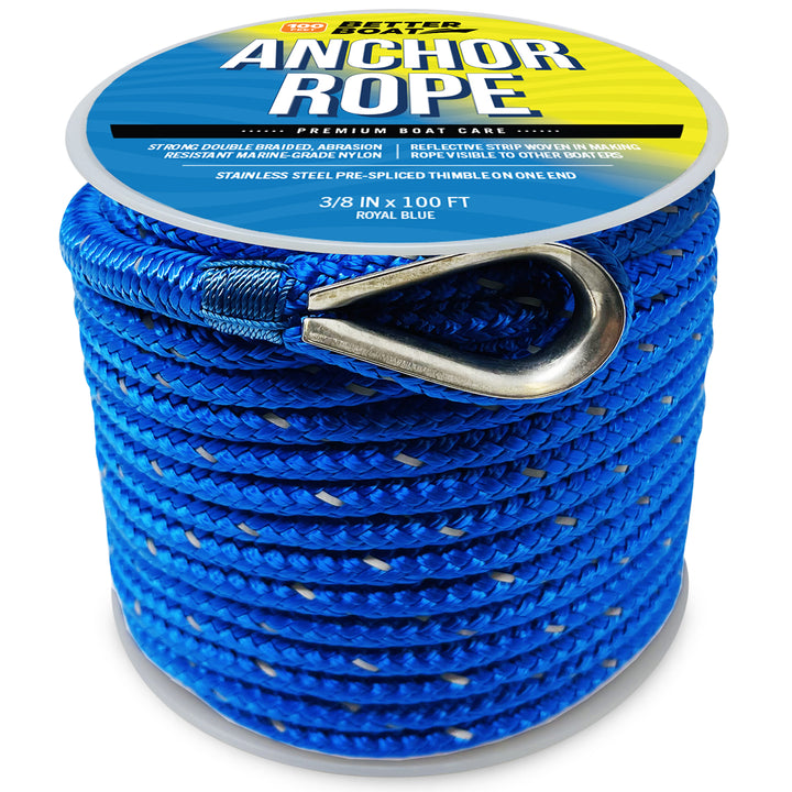 Better Boat Boat Anchor Lines | Anchor Rope shown in AnchorRopeRoyalBluePrimary