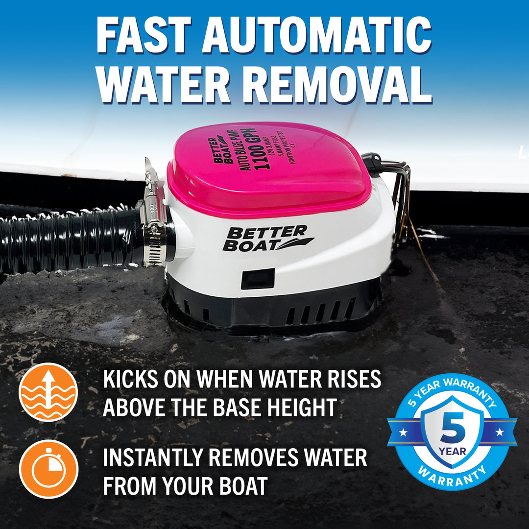 Better Boat Automatic Bilge Pump Auto shown in AutoBilgePump1100Supp3