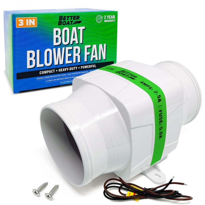 Better Boat Boat Blower Fan Inline 12v shown in BOATBLOWERFAN 3 01 1