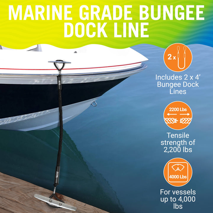 Jet Ski &amp; PWC Dock Protection Kit supplemental image: Bungee Dock Lines image 2