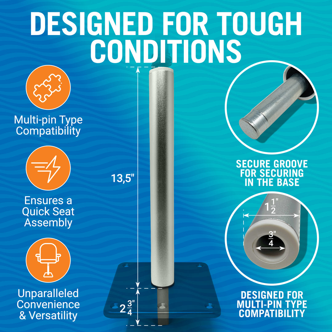 Better Boat Boat Seat Post 11" or 13.5" shown in BoatSeatPost 13 5 03 1