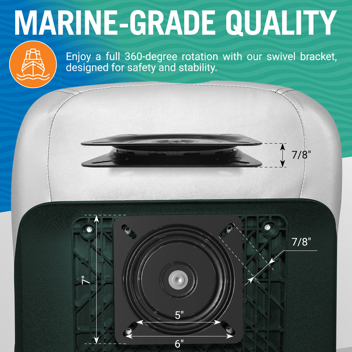 Better Boat Boat Seat Swivel shown in BoatSeatSwivel 03 1